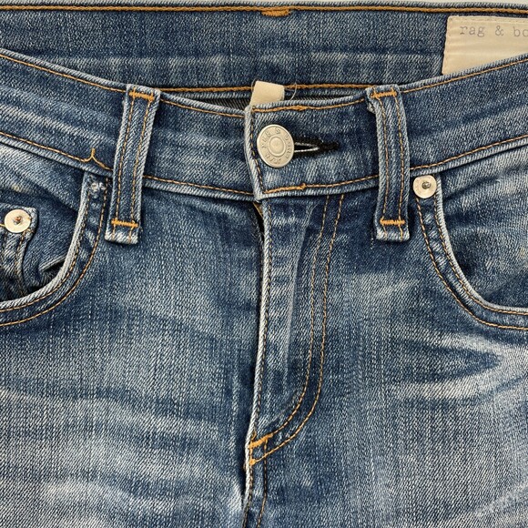 RAG & BONE Distressed Skinny Jeans Size 25 - Picture 3 of 8